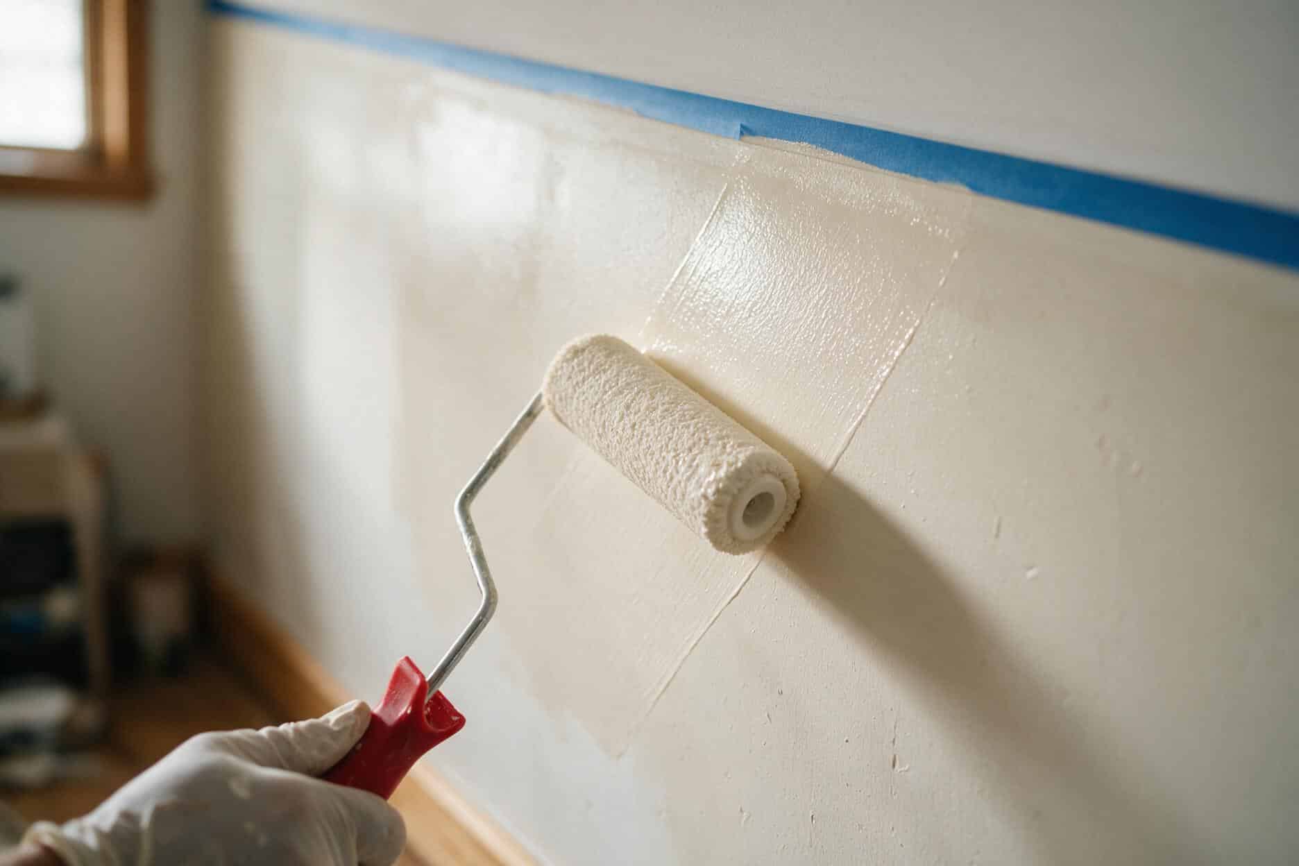 Painting walls the way that keeps roller marks and flashing off the finish