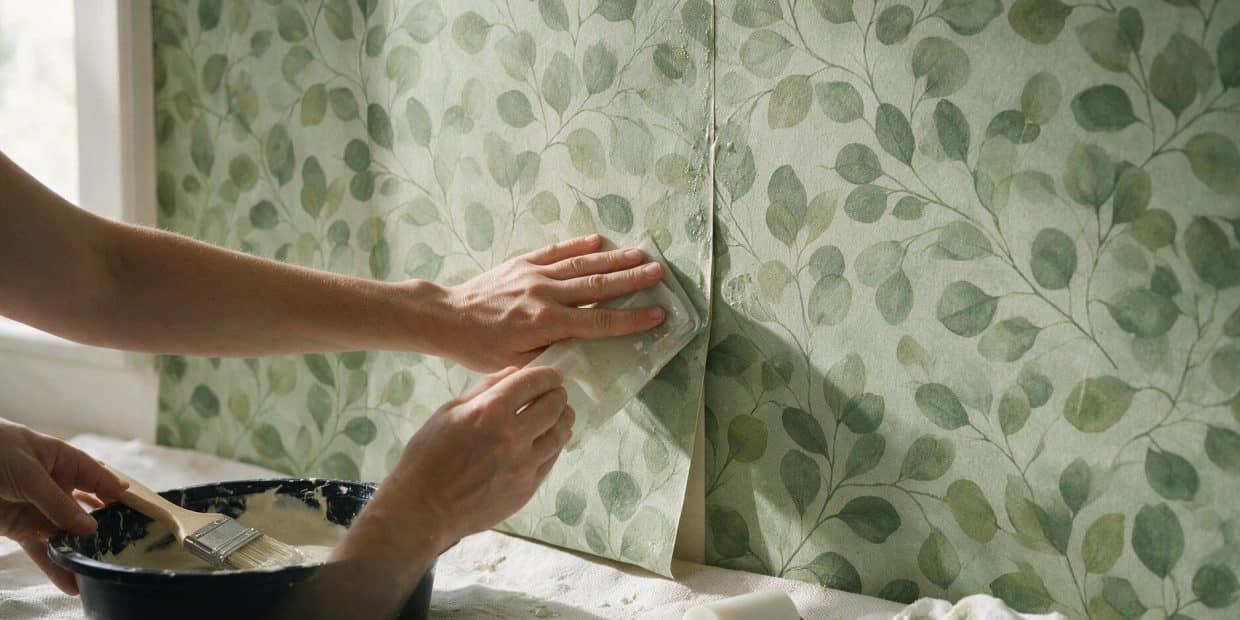 How to hang wallpaper without the seams showing later