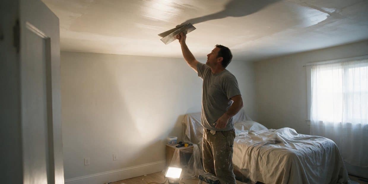 Skim Coating a Ceiling: Why the Same Mud Takes Three Times Longer Overhead