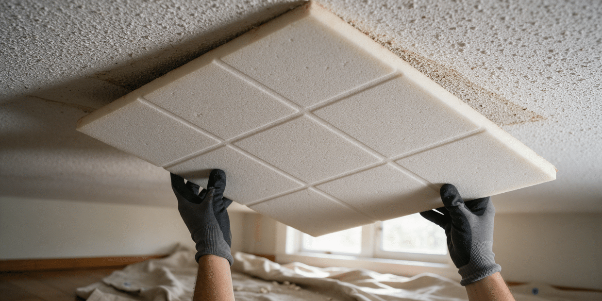 How to cover a popcorn ceiling without removing it, and what actually holds up