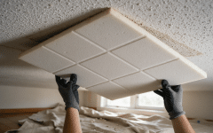 How to cover a popcorn ceiling without removing it, and what actually holds up